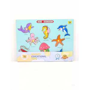 Rompecabezas de Animales Marinos de Plástico Educativo para Niños, Mejora la Coordinación Mano-Ojo y la Creatividad - Product Image 1