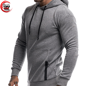 100% coton polaire Gym sweat à capuche vêtements de sport d'hiver et vêtements actifs sweats motif solide col à capuche Polyester/coton matériel - Product Image 4