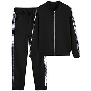 Conjunto de chándal de 2 piezas para mujer, Sudadera con cuello redondo, pantalones de chándal con logotipo, conjunto de chándal informal - Product Image 3