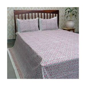 Indian Manufacturer Hand Block Printed 200TC Eco-friendly Cotton Cover Bed Sheets <b>Super</b> <b>King</b> Size Quilt Bedding <b>Bedspreads</b> Set - Product Image 5