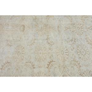 Tapis turc vintage 4x7,7 pi (121x236 cm), tapis persan en laine blanche - Product Image 5