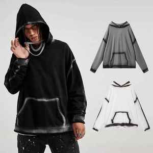 Sweat à capuche uni surdimensionné pour hommes de haute qualité Comfy Vintage Wash Winter 100% Cotton Tie Dye - Product Image 6