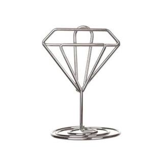 Tarjetero dorado y plateado para bodas y oficinas, Tarjetero con diseño de diamantes, Decoración de mesa, tarjetero y tarjetero de Metal - Product Image 1