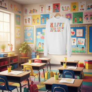 Felpe con cappuccio a maniche lunghe retrò e alla moda per il 120° giorno di classe del primo anno - Product Image 3