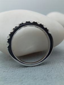 แหวนแต่งงานสุดหรูคลาสสิกปรับแต่งได้พร้อมเพชรที่ปลูกในห้องปฏิบัติการทองคำขาว10K 14K 18K สำหรับปาร์ตี้ - Product Image 3