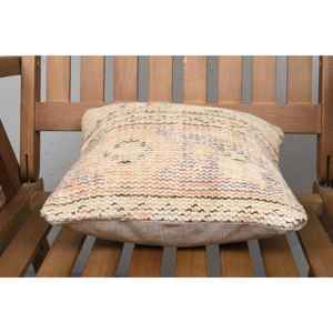 Rustic Design 12x12 Inches Beige Wool Kantha Patchwork <b>Pillow</b> Woven Vintage Embroidered Floral Print for Car Floor Christmas - Product Image 5