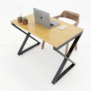 XBamboo 100x60cm BFXB001 Computer <b>Desk</b> with Assembled Iron Legs - Product Image 4