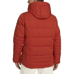 Custom Mens <b>Quilted</b> Puffer Jacket Hooded Windproof Breathable Polyester Cotton Winter Coat OEM Manufacturer - Product Image 2