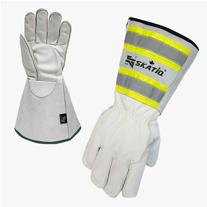 Gants de sécurité Skatiq SG-7060 XL Premium en cuir de chèvre, pour électriciens, avec 5 doigts, imperméables, antidérapants et protecteurs - Product Image 4