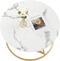 Ensemble table basse moderne et luxueuse avec dessus en marbre Mobilier unique pour la maison avec tables d'appoint extensibles de haute qualité