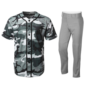 <b>High</b> Quality Printed Breathable Baseball Jersey Uniform Custom Adult Wholesale 100% Polyester - Product Image 5