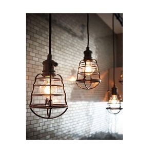 Vintage Farmhouse Style Black Aluminum LED Pendant <b>Lights</b> for Living Room & Hotel Indoor <b>Decor</b> - Product Image 1