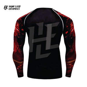 Vente en gros 2025 Rash Guard MMA personnalisé de haute qualité impression par sublimation à manches longues BJJ équipement d'entraînement équipement de combat personnalisé - Product Image 6