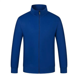 Basics coton mélangé à manches longues veste à capuche fermeture éclair veste hommes sweats à capuche sweat Slim Fit homme vêtements - Product Image 1