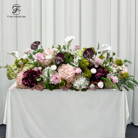 Roze hortensia Calla lelie Anthurium bloementafeldecoratie bruiloftsreceptie decoratie