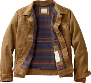 Mens Buck <strong>Waxed</strong> <strong>Trucker</strong> <strong>Jacket</strong> Cotton Fabric Casual Woven Winter <strong>Jackets</strong> Quilted <strong>Jacket</strong> Plain Dyed OEM Designs - Product Image 2