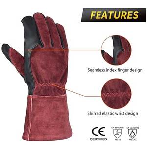 Guantes de Soldadura de Cuero Grueso y Resistente con Agarre de Seguridad, Transpirables, de Secado Rápido, Ecológicos, para Uso Diario al Aire Libre - Product Image 2