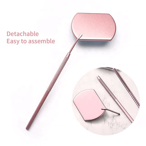 High Quality Lighted Personalized Stainless Steel Eyelash <b>Mirror</b> with Dual Sided <b>Magnifying</b> for Salon Eyelash Extensions - Product Image 3