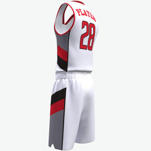 Vente en gros de maillots de basket-ball personnalisés imprimés grande taille et ensembles d'uniformes pour hommes-tailles personnalisables douces respirantes - Product Image 6