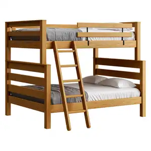 Litera de madera maciza Sabrina para dormitorio de niños