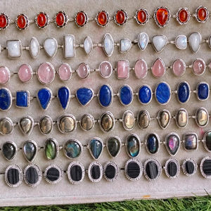 Nouvelle mode, haute qualité, argent allemand, amour, réglable, pierres naturelles, cristaux, bijoux faits à la main, durables, polis, brillance élevée - Product Image 6