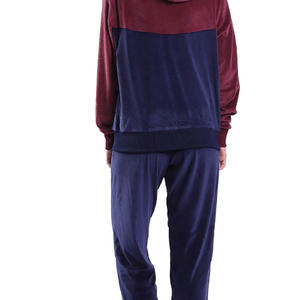 Top venta de las mujeres nueva moda Casual media cremallera deportes Sudadera con capucha pantalones de chándal cálido contraste Panel chándal - Product Image 6