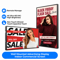 ZDHQ 55 65 Inch Layar Iklan Dinding Ruang Rapat 4K Layar Sentuh Signage Elektronik untuk Jadwal Kantor
