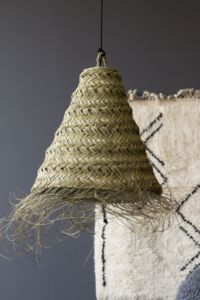 Lampe suspendue moderne faite à la main en jonc de mer abat-jour de conception créative de bohème pour la maison - Product Image 2
