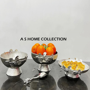 Thiết kế cổ điển thực phẩm bằng gỗ salad phục vụ Bát Rau Salad gạo ăn tối gỗ Bát trang trí vàng hoa xử lý - Product Image 6