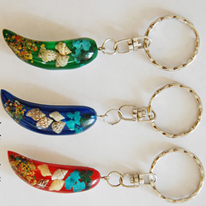 Llavero de concha SEASHELL JEWELRY 5-7 tamaño rollo patrón motivo llavero - Product Image 3