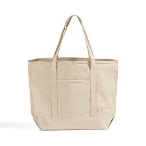 Jumbo Cotton <b>Canvas</b> <b>Tote</b> Bag Zipper With Pocket Reusable Customizable Large Bag Office <b>Tote</b> Bag For Unisex Best Product Branding - Product Image 4
