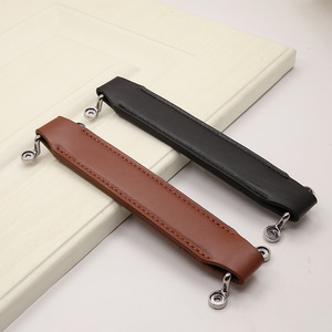 Poignée de tiroir en cuir classique, style européen moderne, couleur personnalisable pour chambre à coucher, salle de bain, armoire, hôtel, usage extérieur - Product Image 3