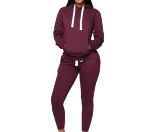 Winter Hooded Casual <b>Women's</b> Heavyweight Polyester Printed Plus Size Tracksuit Set Custom Colors Logos Reversible Design Sizes - Product Image 4