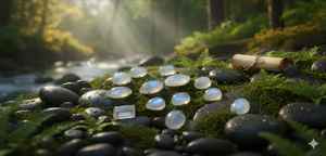 Piedra Lunar de Primera Calidad, Azul, Forma de Ojo de Caballo, Fondo Plano, Tallada, Translúcida, Azul, Forma de Ojo de Caballo, Fondo Plano - Product Image 5