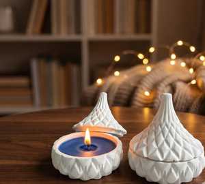 Meilleur prix Bougie en cire de soja dans un pot en céramique de luxe Bougie parfumée de luxe pour la décoration de la maison Ambiance cosy et pour offrir en cadeau - Product Image 6