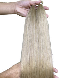 Extensión de cabello humano brasileño, producto en oferta, liso, teñido, doble estiramiento - Product Image 1