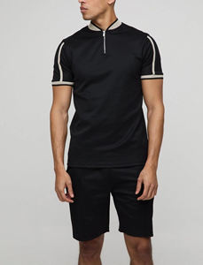 ชุดเสื้อยืดฮิปฮอปผ้าฝ้าย100% 2ชิ้นสไตล์สตรีทเสื้อยืดฮิปฮอปพิมพ์โลโก้แบบกำหนดเอง - Product Image 2