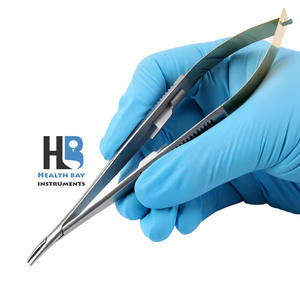 Portaagujas Castroviejo curvo recto de 14cm/16cm, fórceps, Instrumentos dentales y oftálmicos microquirúrgicos de precisión - Product Image 3