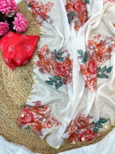 ผ้าส่าหรีสำหรับผู้หญิงผ้าพิมพ์ลายดิจิทัลผ้าทอจากผู้ผลิตแฟชั่น - Product Image 5