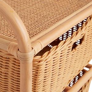 High Quality Bohemian Natural Wicker Rattan Cabinet Storage Shelf <b>Chest</b> <b>Drawers</b> for Bedroom or Hotel Made in Vietnam - Product Image 4