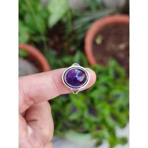 Handmade 925 Sterling Silver Amethyst <b>Statement</b> <b>Ring</b> Women's Oval Purple Gemstone <b>Ring</b> Gift for Occasions - Product Image 4