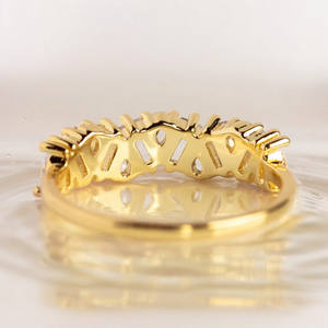 Anillo de piedra de moissanita de compromiso sólido 925 plata esterlina banda minimalista aniversario boda mujeres joyería de plata mayorista - Product Image 3