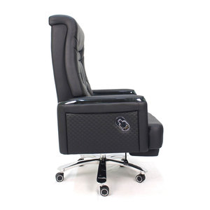 HOGVP159 Executive Chair with <b>Footrest</b> Premium PU Leather and Genuine Leather Revolving and <b>Adjustable</b> Height for Workshops - Product Image 2