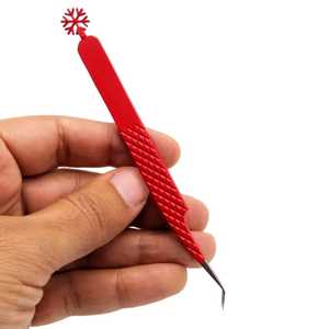 Custom <b>Isolation</b> Diamond Grip Tweezers Serrated Tip Anti-Static Fiber Tip Lash Extension Tweezers Stainless Steel Custom Logo - Product Image 5