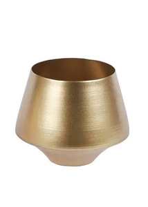 แจกันดอกไม้โลหะทรงแก้วไวน์สีทองสำหรับกระถางต้นไม้ทำจากโลหะ2ชิ้น - Product Image 3