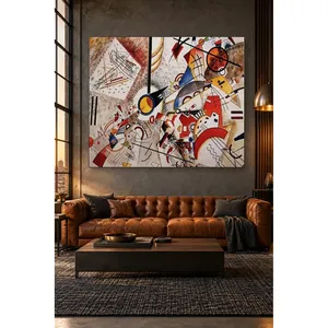 Impression sur toile de formes géométriques et de lignes colorées de Fida Kandinsky - Product Image 5