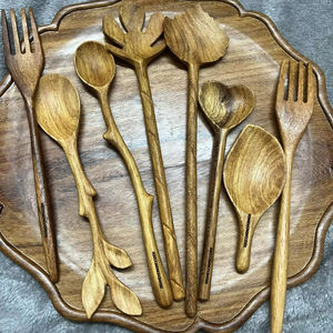 Ustensiles en bois d'acacia/Grande spatule en bois Ustensiles de cuisine/Cuillère en bois naturel de 30cm de longueur pour la cuisson des outils de restaurant à domicile - Product Image 1