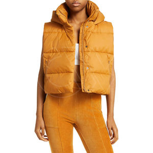 Poliéster a prueba de agua a prueba de viento Casualwear elegante mujer chaleco acolchado alta calidad ligero nuevo diseño mujeres chaleco acolchado - Product Image 1