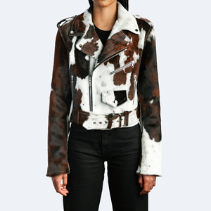 Última moda personalizada calidad Premium 100% cuero de vaca genuino SlimFit moto chaquetas para hombre gamuza chaqueta de motorista clásica - Product Image 2