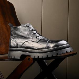 Chaussures de travail en cuir de vache durable avec doublure anti-odeur et absorption des chocs, chaussures décontractées pour hommes, chaussures de tous les jours - Product Image 2